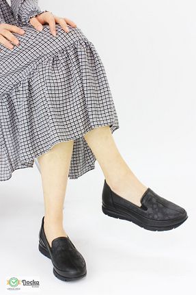 کفش کژوال مشکی زنانه چرم خالص Mammamia - کد 818548675