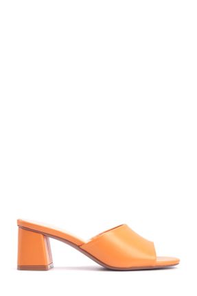 دمپائی نارنجی زنانه پاشنه ضخیم پاشنه متوسط ( 5 - 9 cm ) کد 818564526