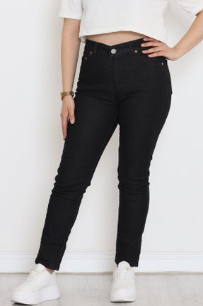 شلوار جین سایز بزرگ مشکی زنانه کد 818604160