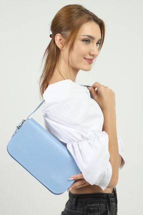 کیف دوشی آبی زنانه چرم مصنوعی کد 107386272