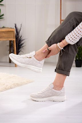 کفش کژوال نباتی زنانه چرم خالص Mammamia - کد 818658172
