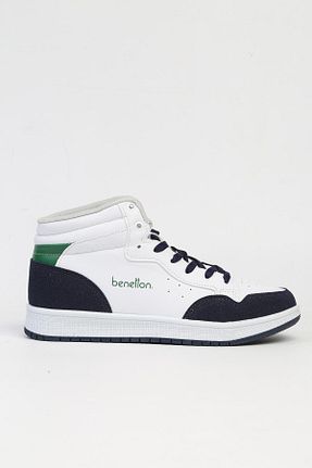 کفش اسنیکر سفید زنانه بند دار Benetton - کد 818674668
