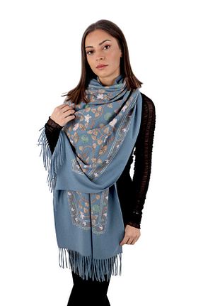 شال سرمه ای زنانه اکریلیک Bursa İpek - کد 818678939