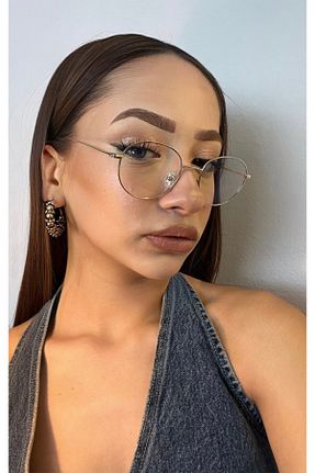 عینک محافظ نور آبی طلائی زنانه مات washi eyewear - کد 815169753