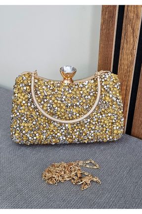 کیف مجلسی طلائی زنانه جیر GP GUES POLO - کد 818720147