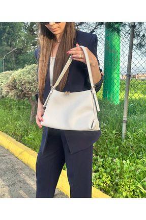 کیف دوشی طوسی زنانه چرم مصنوعی LİNEER - کد 816563997