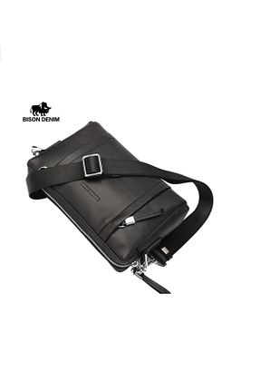 کیف دستی مشکی مردانه سایز متوسط BISON DENIM - کد 818768138