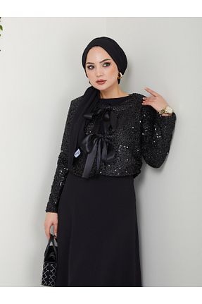 ست بالاتنه و پائین تنه حجاب مشکی رگولار VOLT CLOTHİNG - کد 818787010