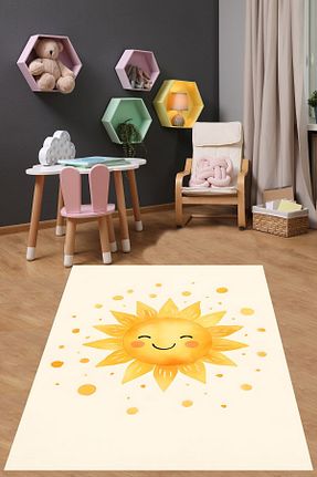فرش بچه گانه زرد پنبه ای farbala - کد 818803810