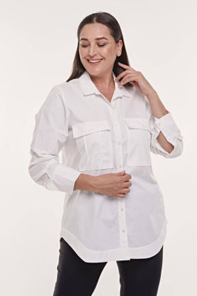 پیراهن سفید زنانه سایز بزرگ کد 775553937