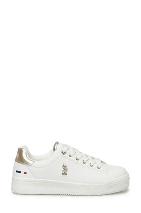 کفش اسنیکر بژ زنانه بند دار U.S. Polo Assn. - کد 818631686