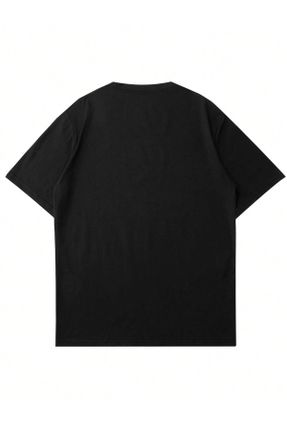 تی شرت مشکی زنانه اورسایز یقه گرد کد 818625110