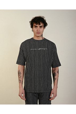 تیشرت مشکی مردانه رگولار İLKCET MODA - کد 327267335