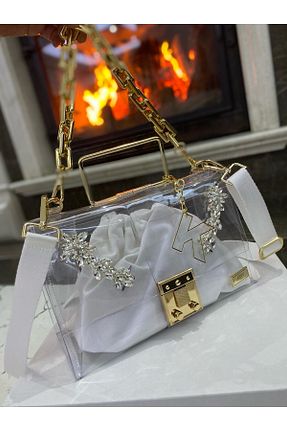 کیف دوشی سفید زنانه چرم مصنوعی AREV BAGS - کد 818727529