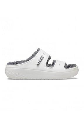 صندل سفید زنانه پاشنه تخت Crocs - کد 818417878