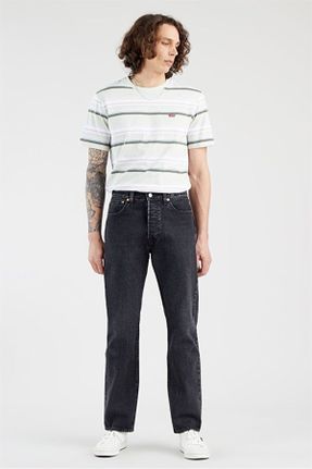 شلوار جین مشکی مردانه پاچه لوله ای کد 148431089