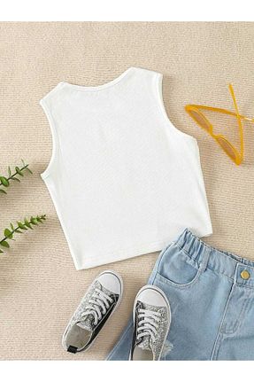 رکابی سفید بچه گانه پنبه ای MADALİNA - کد 819022098