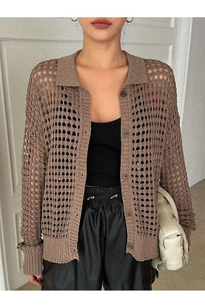 رویه قهوه ای زنانه اکریلیک Dier Moda - کد 818616705