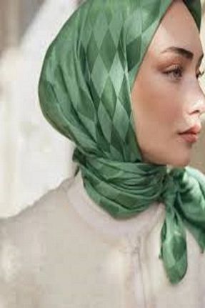 شال سبز زنانه پنبه ای Merve ROSE - کد 819033674