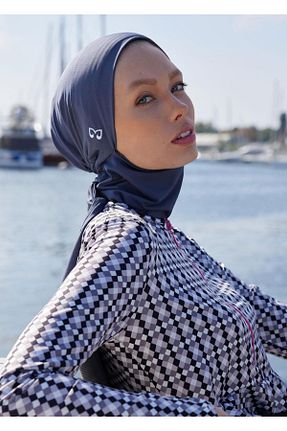 کلاه شنای حجاب طوسی زنانه Mayovera - کد 639925621