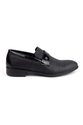 کفش کلاسیک مشکی مردانه چرم مصنوعی پاشنه کوتاه ( 4 - 1 cm ) کد 819110303