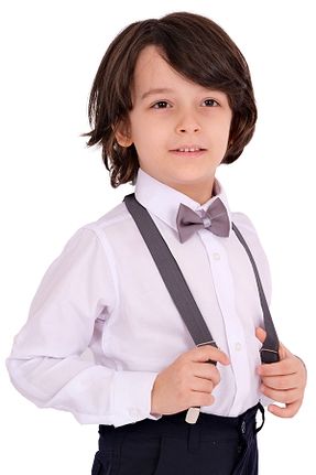 پیراهن طوسی بچه گانه رگولار Merdia - کد 819100215
