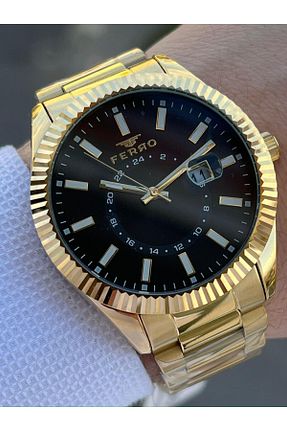 ساعت مچی طلائی مردانه 44 میلی متر FERRO - کد 819144618