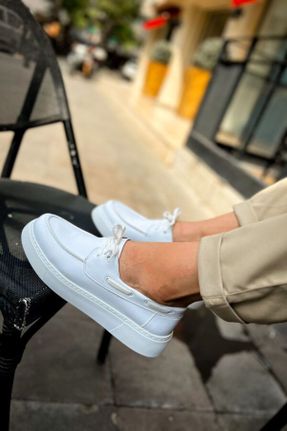 کفش کژوال سفید مردانه پاشنه کوتاه ( 4 - 1 cm ) پاشنه ساده کد 768931439