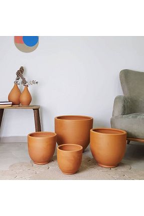 گلدان قهوه ای saksiart - کد 796204268