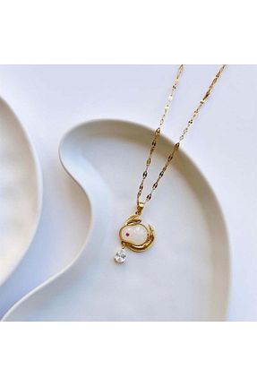 گردنبند استیل ( فولاد ) طلائی زنانه استیل (فولاد) Vesce Atelier - کد 763382031