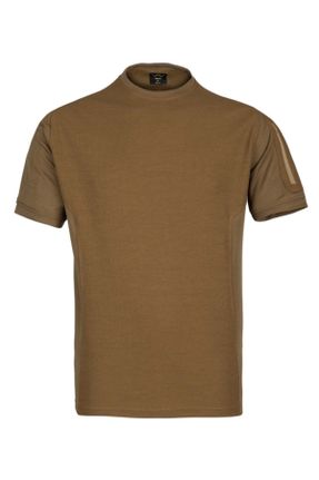 تی شرت طلائی مردانه پنبه (نخی) رگولار کد 800005561