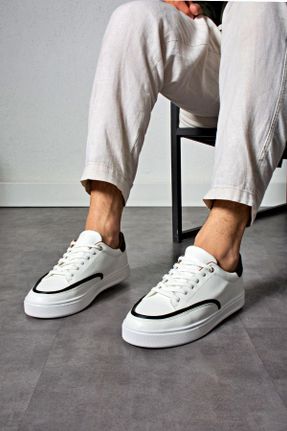 کفش کژوال سفید مردانه پاشنه کوتاه ( 4 - 1 cm ) پاشنه ساده کد 819411122