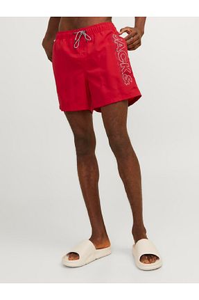 شلوارک ساحلی قرمز مردانه پلی استر Jack & Jones - کد 819432403
