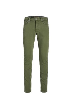 شلوار جین سبز مردانه فاق افتاده جین استاندارد کد 819031161