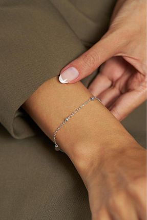 دستبند نقره زنانه 925 عیار Roza Silver - کد 819060964