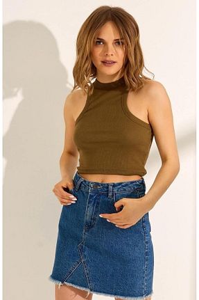 بلوز خاکی زنانه ساده BNK Shop - کد 819093968