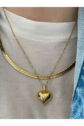 گردنبند استیل ( فولاد ) طلائی زنانه استیل ضد زنگ Pinery Jewels - کد 819108371