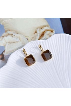 گوشواره استیل (فولاد) طلائی زنانه استیل (فولاد) Vesce Atelier - کد 691289395