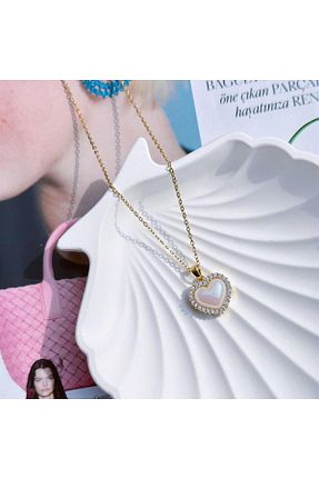 گردنبند استیل ( فولاد ) طلائی زنانه استیل (فولاد) Vesce Atelier - کد 693819502