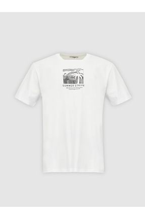تی شرت سفید مردانه رگولار کد 807203047