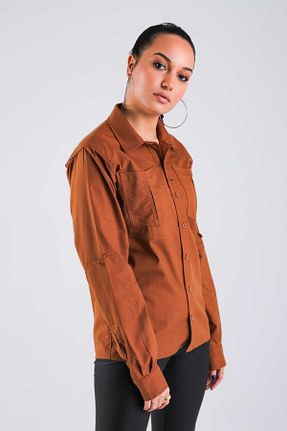 پیراهن قهوه ای زنانه رگولار VAV WEAR - کد 800005775