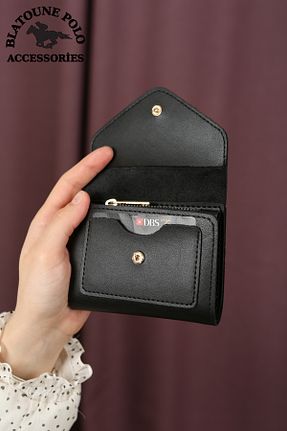 کیف پول مشکی زنانه چرم مصنوعی Blatoune Polo - کد 819336401