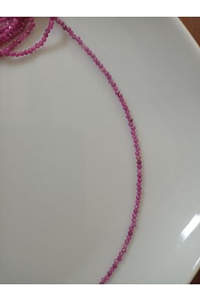 گردنبند جواهر صورتی زنانه سنگ Mudita Tasarım - کد 819402032