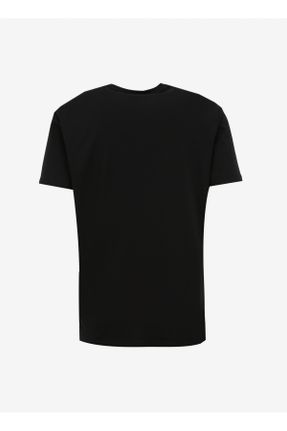 تی شرت مشکی مردانه ریلکس یقه گرد کد 814455708