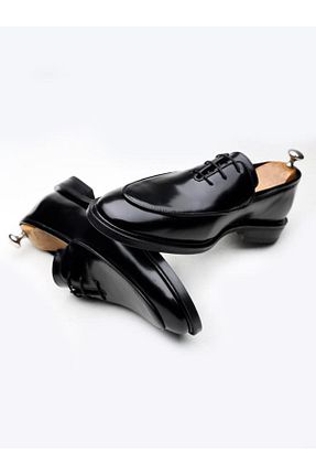 کفش کلاسیک مشکی مردانه چرم خالص İBAY - کد 819409288