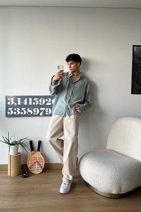 پیراهن سرمه ای مردانه ریلکس فیت Flaw Wear - کد 804599028