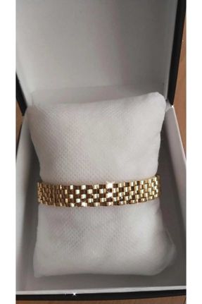 دستبند استیل طلائی زنانه فولاد ( استیل ) کد 819112991