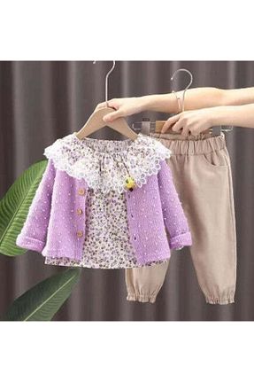 ست نوزادی بنفش بچه گانه پنبه ای naynes - کد 819034597