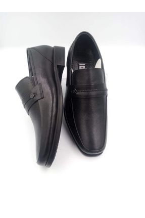 کفش کلاسیک مشکی مردانه چرم طبیعی پاشنه کوتاه ( 4 - 1 cm ) پاشنه ساده کد 819064216