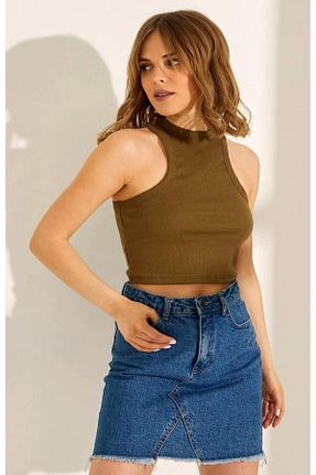 بلوز خاکی زنانه ساده BNK Shop - کد 819093968